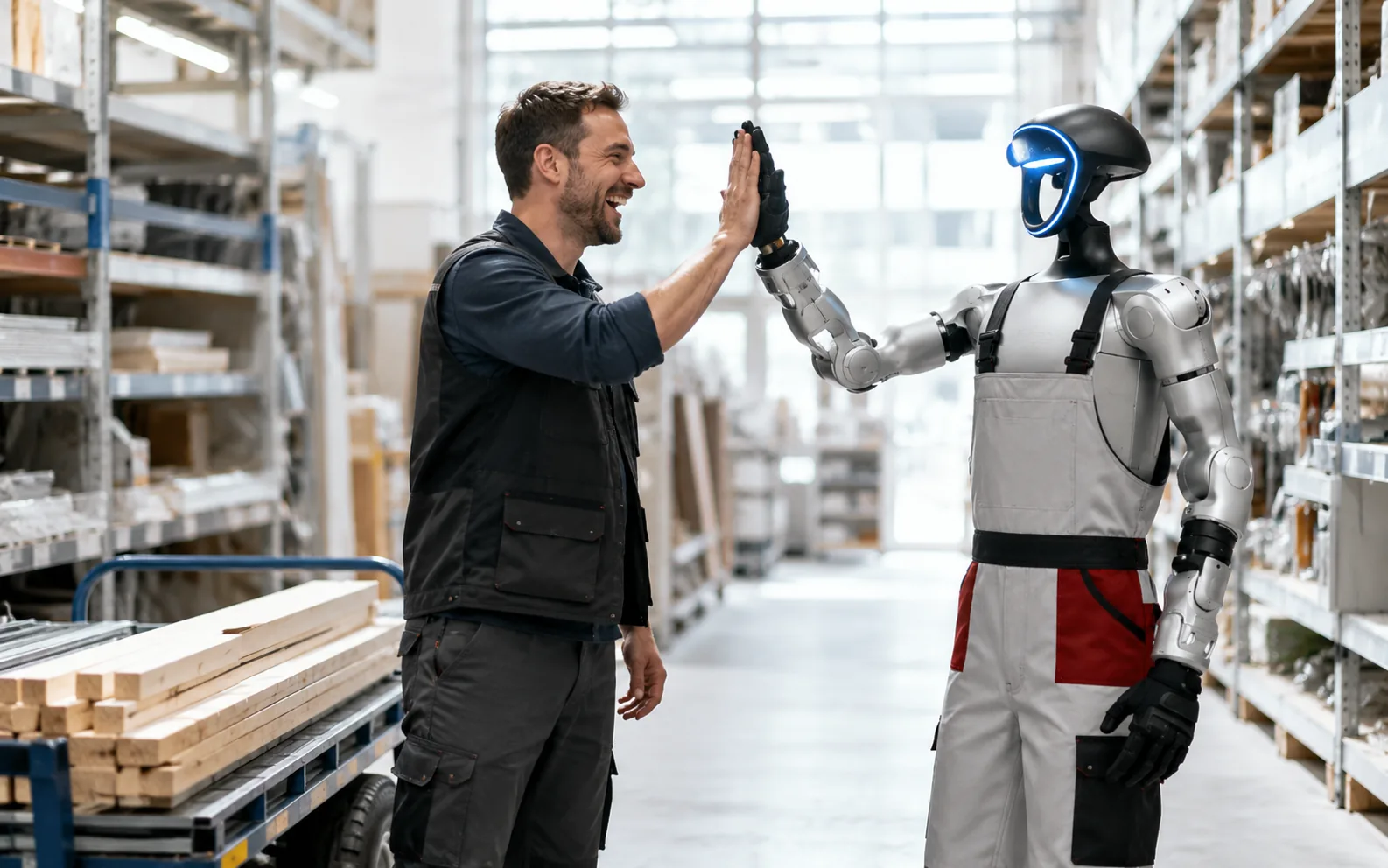 Mensch und Roboter als Team